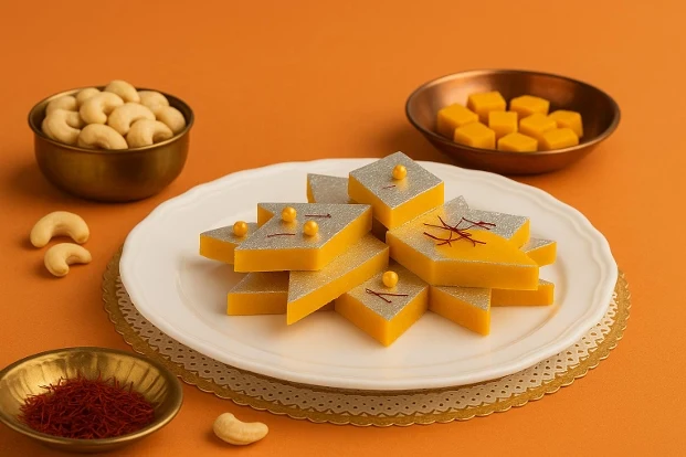 Kesar Kaju Katli